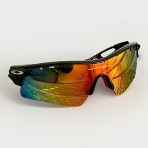 Oakley Radarlock Path Sunglasses Rainbow Prizm Lens Black Frame Scuffs